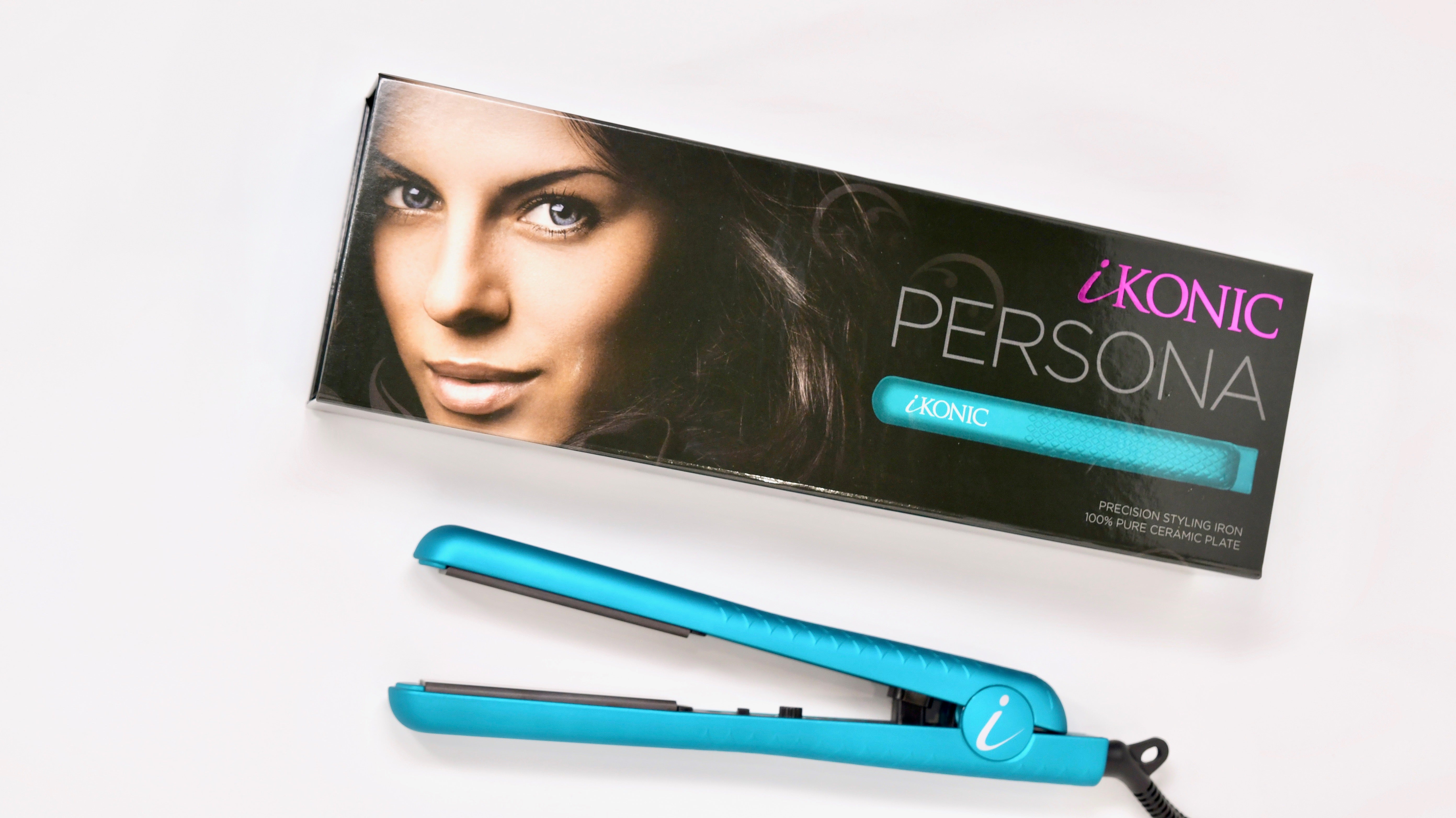 The Persona Ceramic Flat Iron Teal With FREE Massage Hair Brush