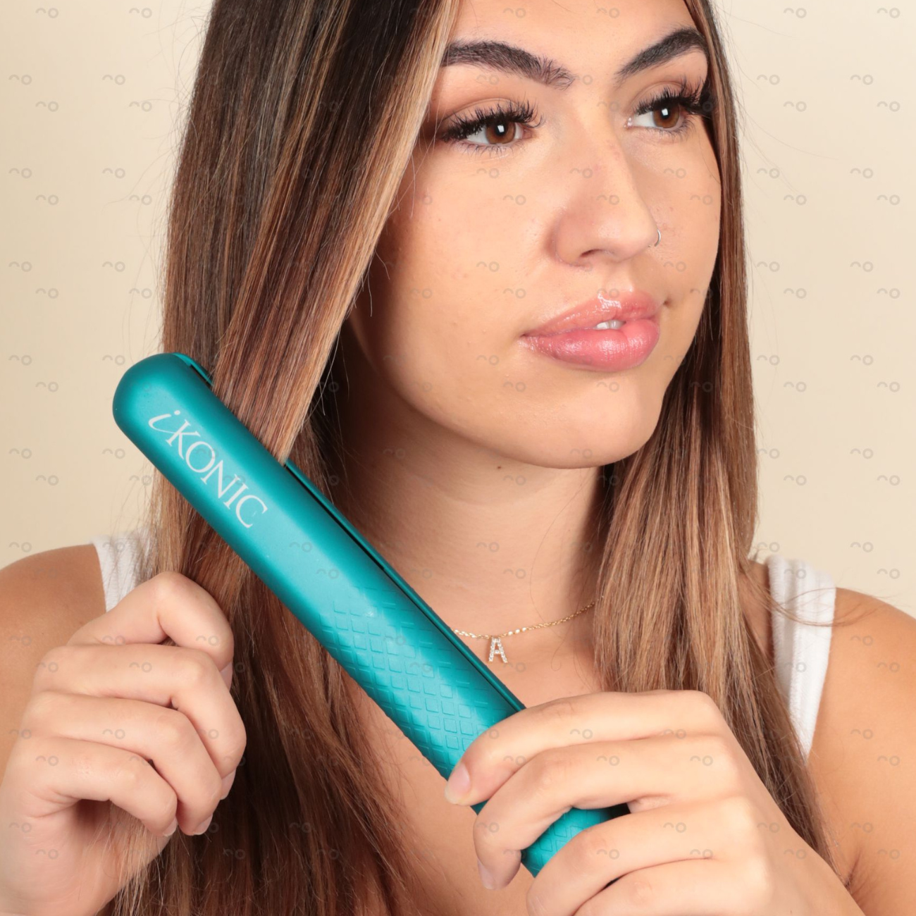 Plancha de cerámica Persona color verde azulado